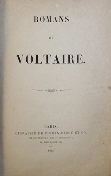 ROMANS de VOLTAIRE , 1887