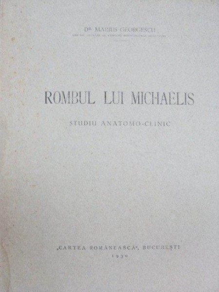 ROMBUL LUI MICHAELIS-MARIUS GEORGESCU  1930