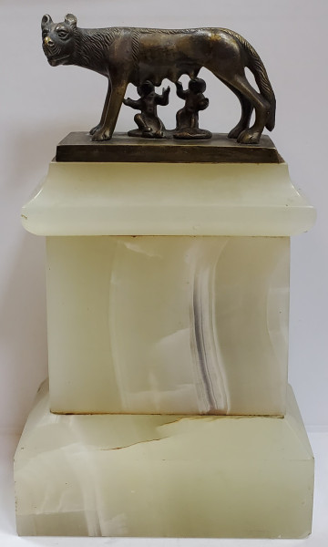 ROMULUS SI REMUS, STATUETA DIN BRONZ, SECOL XX