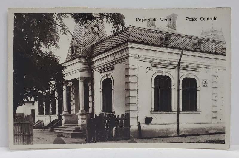 ROSIORII DE VEDE, POSTA CENTRALA , FOTOGRAFIE FORMAT CARTE POSTALA , 1938