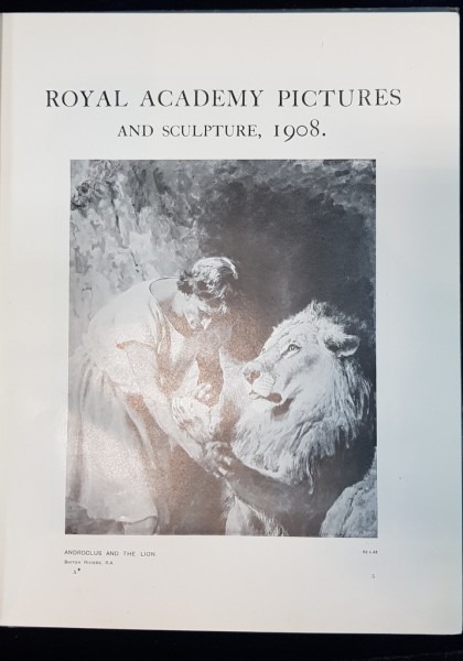 ROYAL ACADEMY PICTURES AND SCULPTURE 1908 - PARIS, 1908