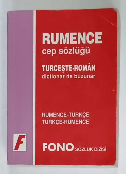 RUMENCE SOZLUK , DICTIONAR DE BUZUNAR TURC - ROMAN / ROMAN - TURC , ISTANBUL , 2006 , FORMAT MIC *