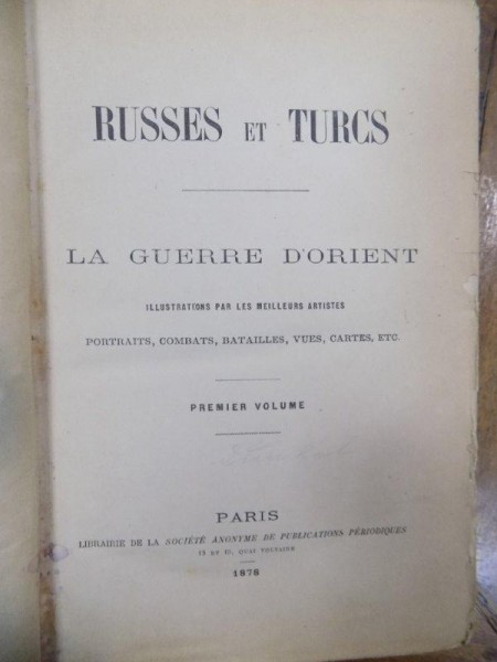 Russes et Turcs, La Guerre d'Orient, II vol. 1878