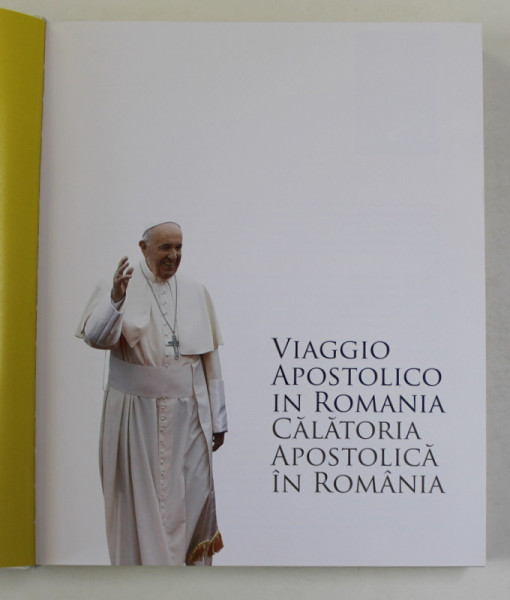 SA MERGEM IMPREUNA ! CALATORIA APOSTOLICA IN ROMANIA , 2020 , COTOR INTARIT CU BANDA ADEZIVA *