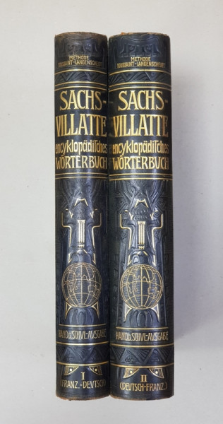 SACHS -VILLATTE DICTIONNAIRE ENCYCLOPEDIQUE FRANCAIS  -ALLEMANDE et ALLEMANDE  - FRANCAIS par KARL SACHS ,  VOL. I - II , 1911