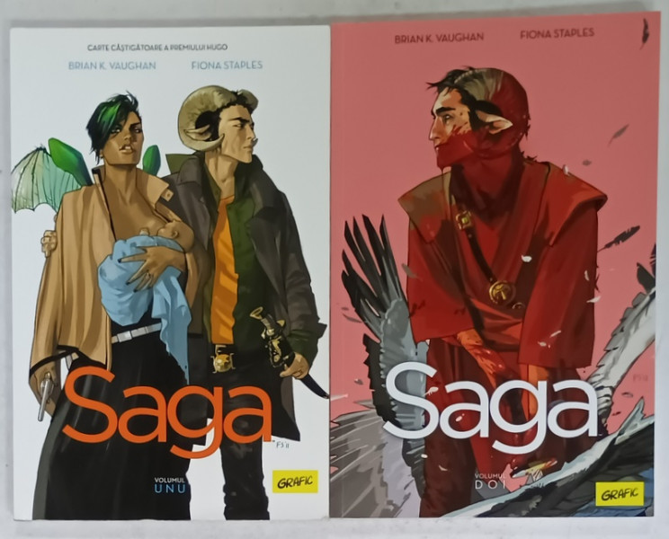 SAGA  de BRIAN K. VAUGHAN si FIONA STAPLES , VOLUMELE I - II , BENZI DESENATE CU TEXT IN LIMBA ROMANA , 2019
