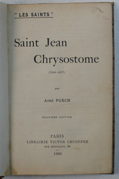 SAINT JEAN CHRYSOSTOME 344 - 407 par AIME PUECH , 1900