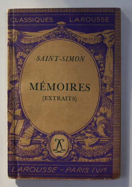 SAINT - SIMON - MEMOIRES ( EXTRAITS ) , 1939