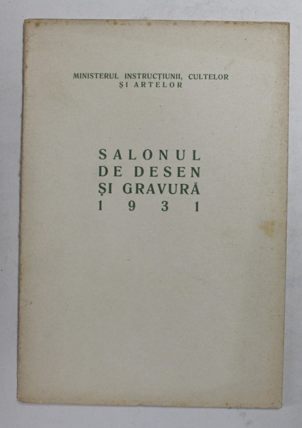 SALONUL DE DESEN SI GRAVURA , 1931
