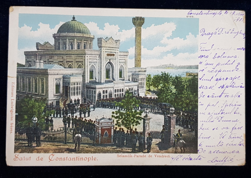 Salut de Constantinople. Selamlik-Parade de Vendredi - CP Ilustrata Clasica