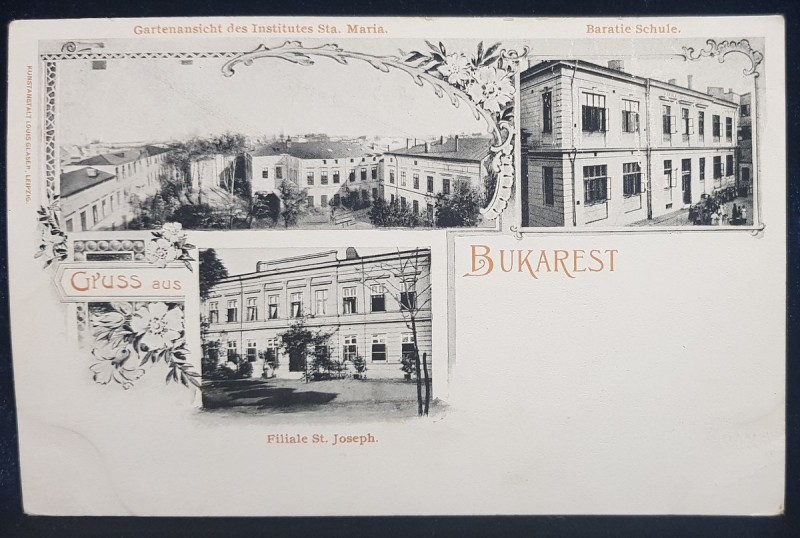 Salutari din Bukarest - carte postala clasica
