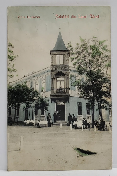 SALUTARI DIN LACUL SARAT , VILA GOROVEI , CARTE POSTALA , 1909