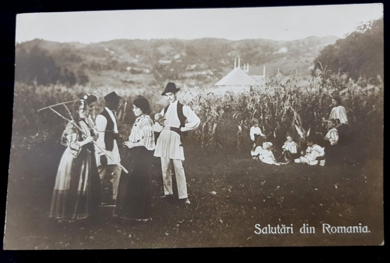 Salutari din Romania, Tarani Romani - Cp tip Foto