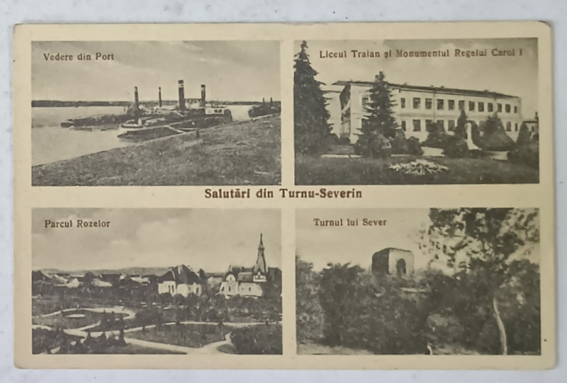 SALUTARI DIN TURNU - SEVERIN , MONTAJ FOTO , CARTE POSTALA ,INTERBELICA , VEZI DESCRIEREA !