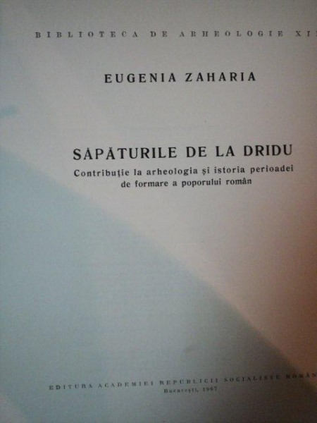 SAPATURILE DE LA DRIDU de EUGENIA ZAHARIA , 1967