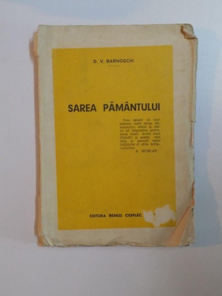 SAREA PAMANTULUI de V. BARNOSCHI