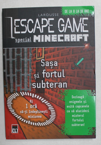 SASA SI FORTUL SUBTERAN , ESCAPE GAME , SPECIAL MINECRAFT de VINCENT RAFFAITIN , 2020