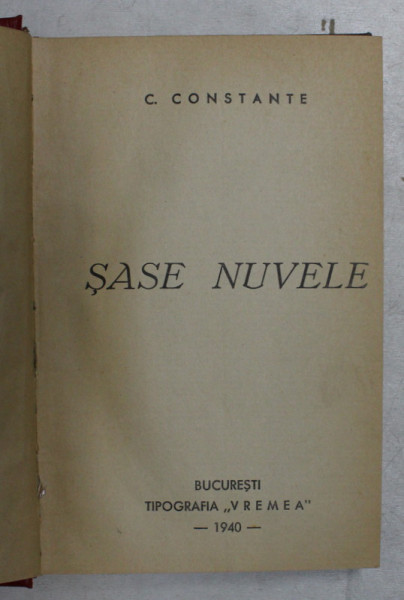 SASE NUVELE de C. CONSTANTE , 1940