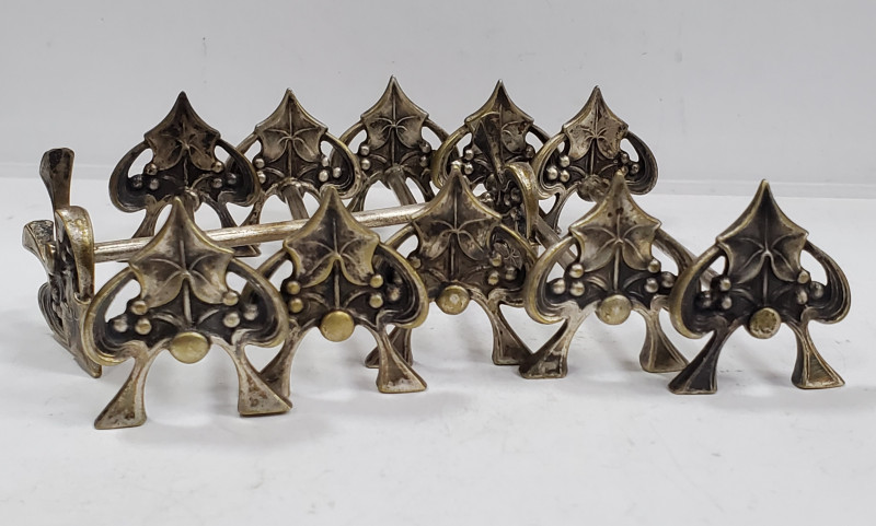 Sase suporturi pentru tacamuri, Art Nouveau, marcaj Theodor Radivon, Bucarest