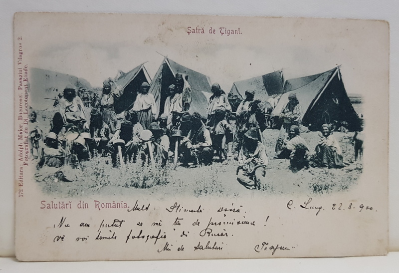 SATRA DE TIGANI IN FATA CORTURILOR , CARTE POSTALA , CLASICA