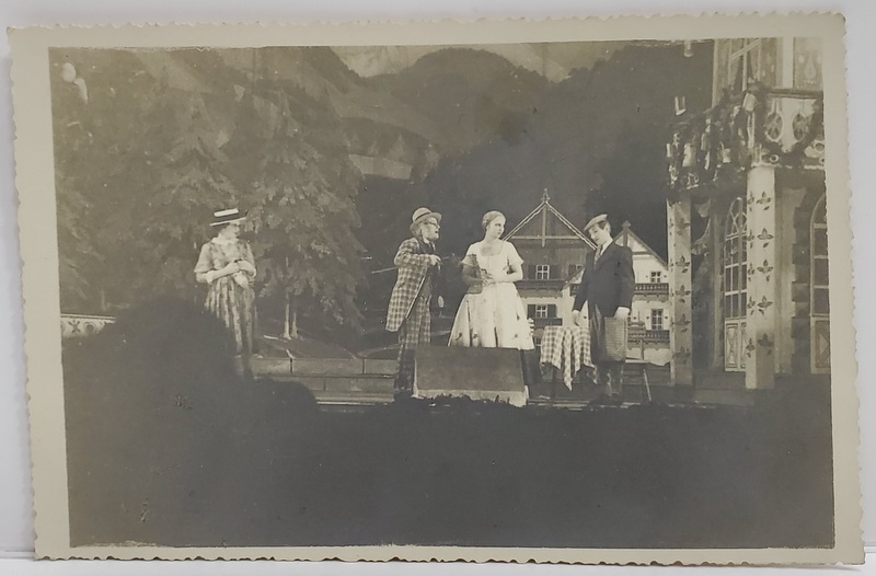 SCENA DIN OPERETA '' LA CALUL BALAN '' , CARTE POSTALA ILUSTRATA , IANUARIE , 1935