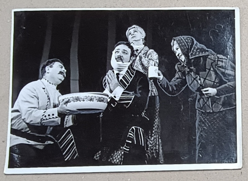 SCENA DIN PIESA ' ACEST ANIMAL CIUDAT ' cu GEORGE CONSTANTIN , GILDA MARINESCU , TAMARA VASILACHE , MIHAI  HEROVANU , ANII  '70