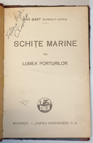 SCHITE MARINE de JEAN BART 1928