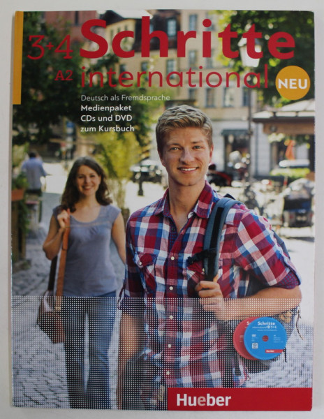 SCHRITTE INTERNATIONAL , DEUTSCH ALS FREMDSPRACHE  3+ 4 , MEDIENPAKET CDs UND DVD ZUM KURZBUCH , ANII '2000
