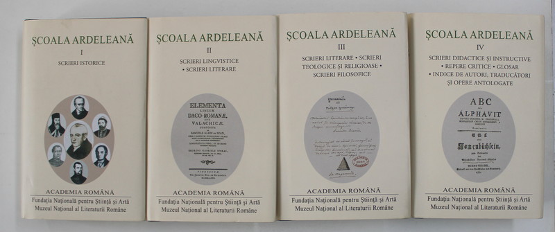 SCOALA ARDELEANA , SCRIERI , VOLUMELE I - IV , 2018 , EDITIE DE LUX PE HARTIE DE BIBLIE SI LEGATURA DE PIELE *