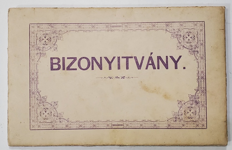 SCOALA CIVILA DE FETE , ORAVITA , CERTIFICAT DE ABSOLVIRE A CLASEI A - II -A ,  TEXT IN MAGHIARA SI GERMANA , 1877