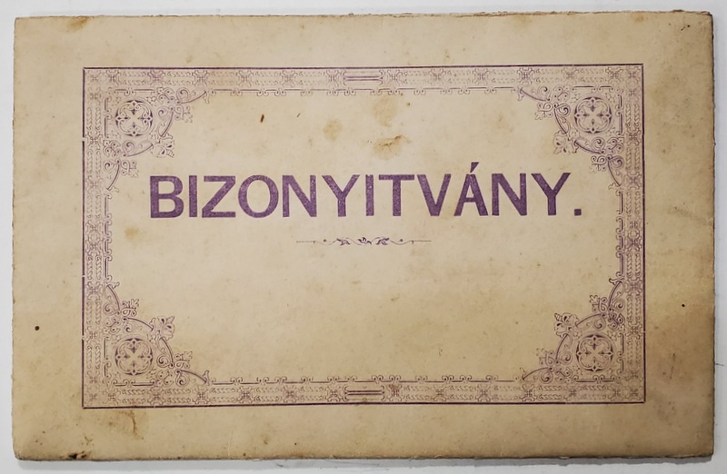 SCOALA CIVILA DE FETE , ORAVITA , CERTIFICAT DE ABSOLVIRE A CLASEI A - IV -A ,  TEXT IN MAGHIARA SI GERMANA , 1879