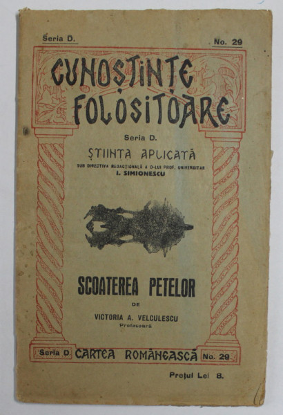 SCOATEREA PETELOR de VICTORIA A. VELCULESCU , 1934