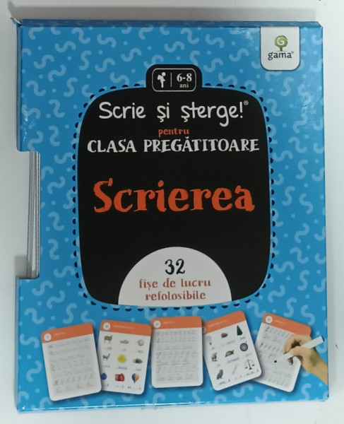 SCRIE SI STERGE , PENTRU PRESCOLARI MARI , SCRIEREA  , 32 FISE REFOLOSIBILE , 2021, LIPSA  MARKER SPECIAL