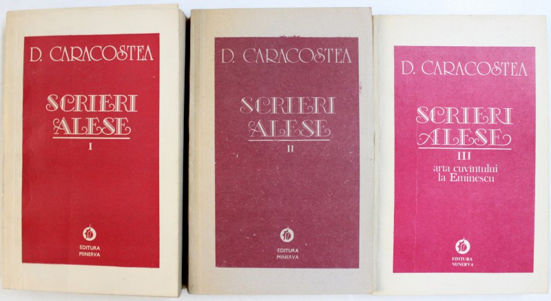 SCRIERI ALESE de D. CARACOSTEA , VOL. I - III , 1986 - 1992 * VOLUMUL III PREZINTA SUBLINIERI