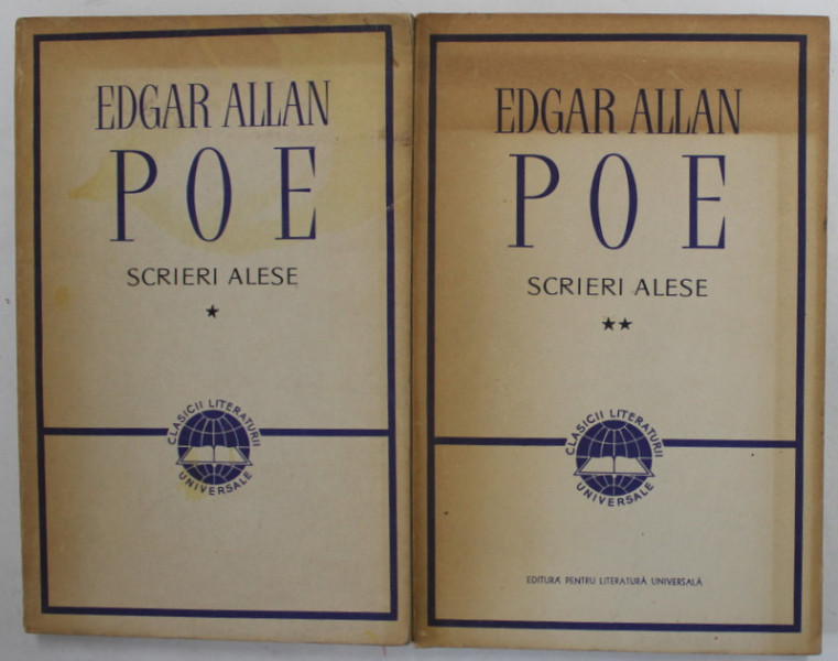 SCRIERI ALESE VOL I , II de EDGAR ALLAN POE , 1963