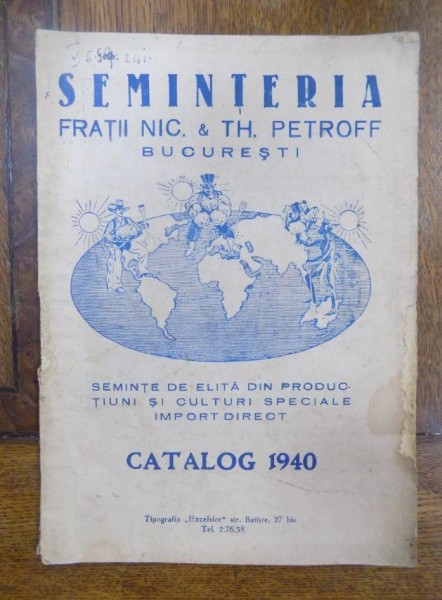 Seminteria Fratii Nic. & Th. Petroff, Depozit zarzavat si cereale Catalog 1940