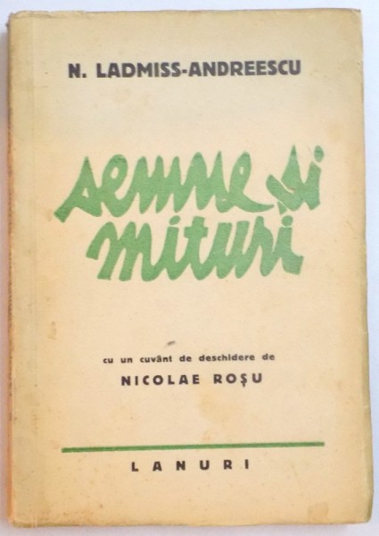 SEMNE SI MITURI , 1937 , DEDICATIE*