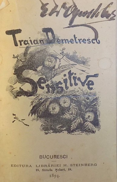 SENSITIVE de TRAIAN DEMETRESCU , BUCURESTI 1894