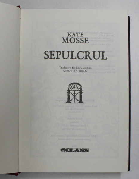 SEPULCRUL - roman de KATE MOSSE , 2008