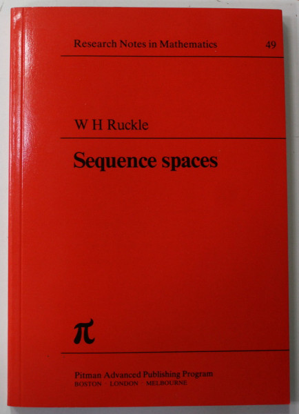 SEQUENCE SPACES by W.H. RUCKLE , 1981