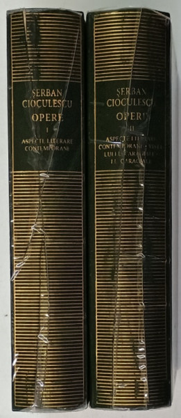 SERBAN CIOCULESCU - OPERE , VOLUMELE I - II , 2019 , EDITIE DE LUX PE HARTIE DE BIBLIE SI LEGATURA DIN PIELE * COTOR LIPIT CU SCOCI