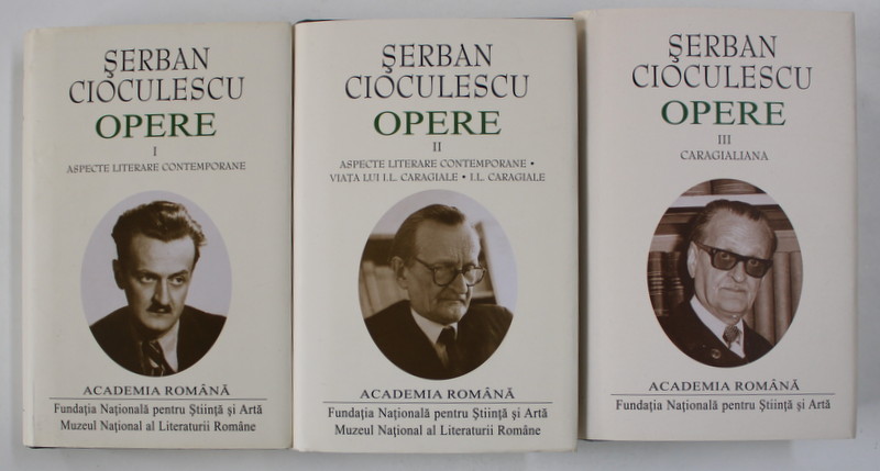 SERBAN CIOCULESCU - OPERE , VOLUMELE I - III , 2019 , EDITIE DE LUX PE HARTIE DE BIBLIE SI LEGATURA DIN PIELE *