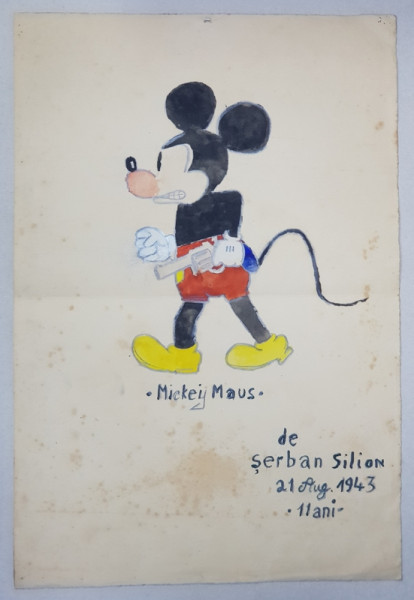SERBAN SILION , 11 ANI , MICKEY MOUSE , PICTURA , 1943