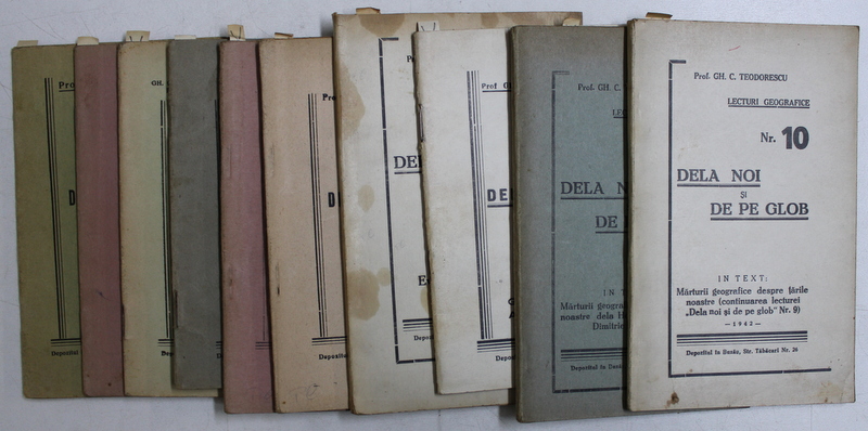 SERIA ' LECTURI GEOGRAFICE ' NUMERELE 1 - 10 de GH. C . TEODORESCU , 1939 - 1942