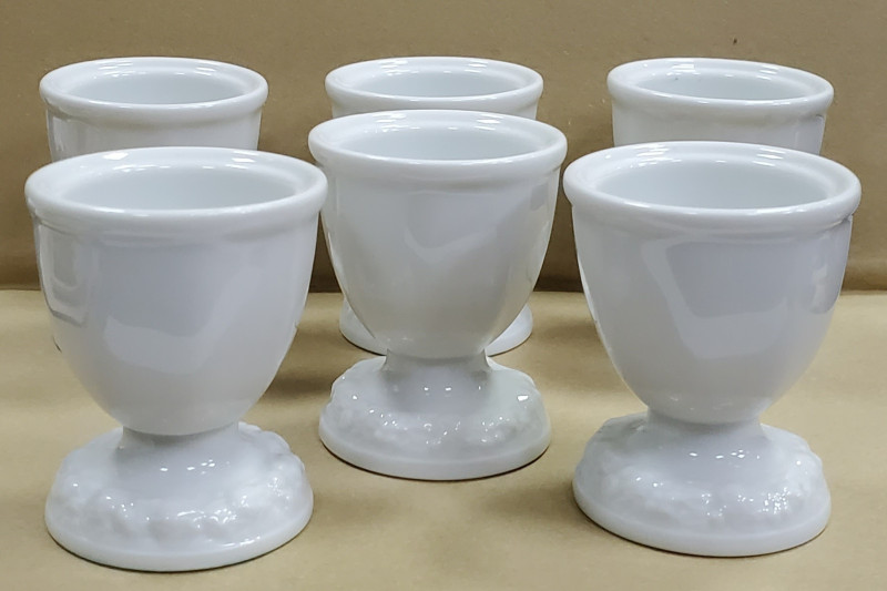 Sese suporturi Rosenthal din portelan pentru oua fierte, Secol XX