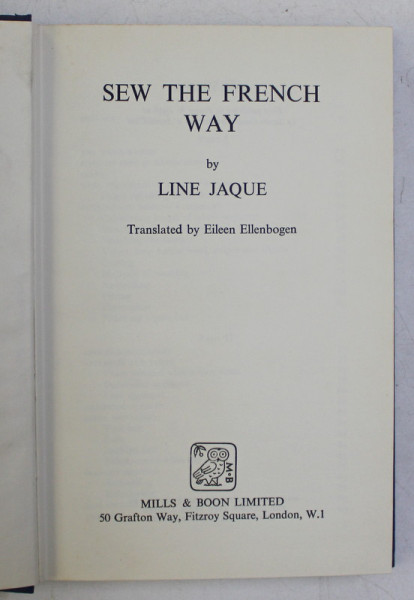 SEW THE FRENCH WAY by LINE JACQUE , 1961