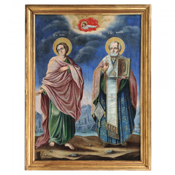 Sf. Apostol Toma si Sf. Ierarh Nicolae, Icoana Romaneasca, cca. 1850