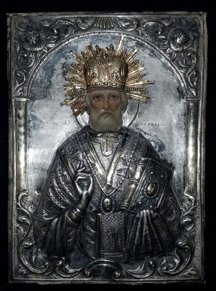 Sf. Ierarh Nicolae, Icoana Romaneasca cu ferecatura din argint