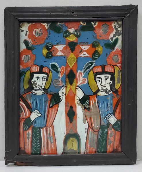 Sf. Imparati Constanti si Elena, Icoana pe glaja, Atelier din Nicula, Sec. XIX