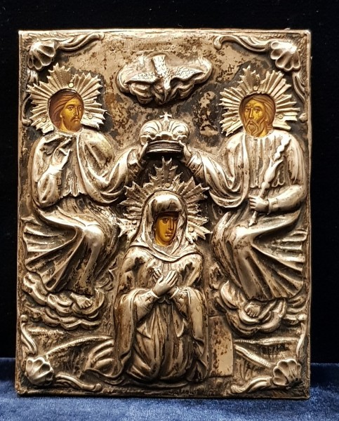 Sf. Treime, Icoana romaneasca cu ferecatura din argint